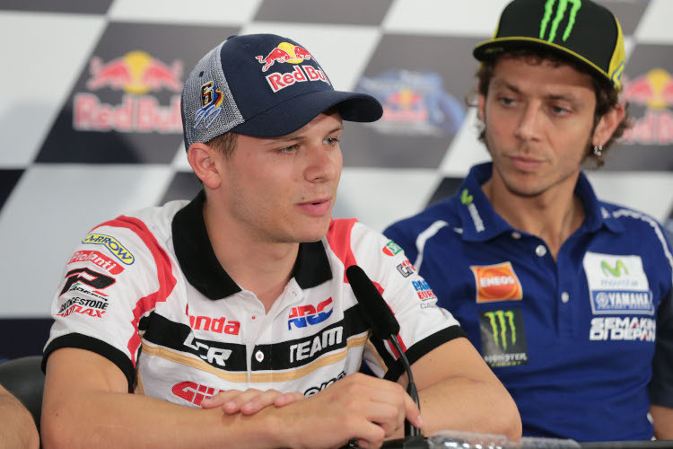 Stefan Bradl und Valentino Rossi auf einem Archivbild von 2014