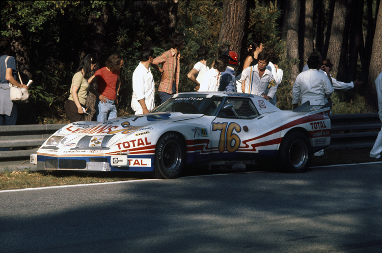 Spirit of Le Mans Corvette 1976 nach dem Ausfall in Le Mans