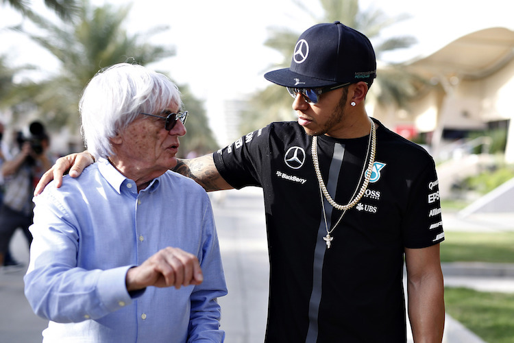 Bernie Ecclestone und Lewis Hamilton