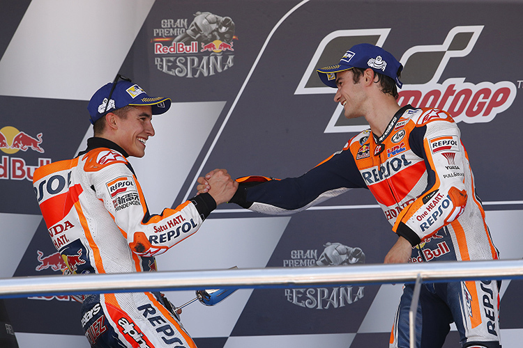 Marc Márquez und Dani Pedrosa 2017 in Jerez