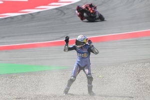 Fassungslos: Alex Marquez verunfallte in Führung liegend)