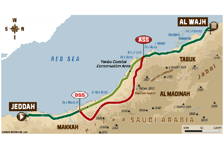 Die Route der ersten Etappe