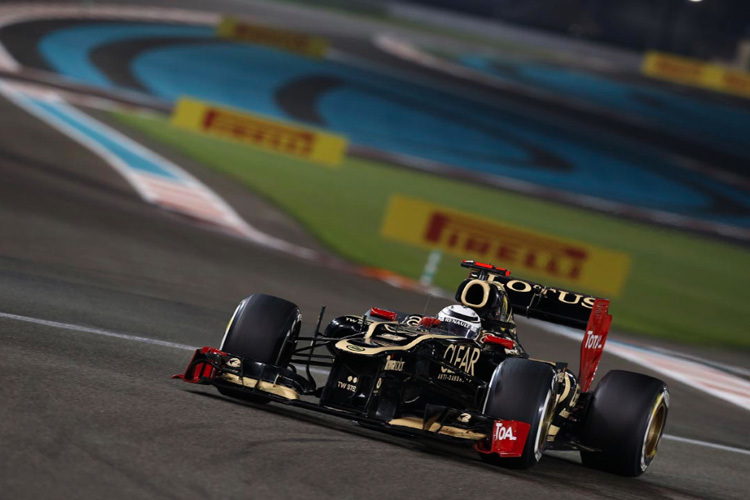 Kimi Räikkönen fuhr 2012 in Abu Dhabi zum Sieg
