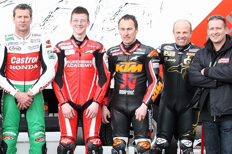 Crafar, Elliott, McWilliams, Mamola und Bryce (v.l.)