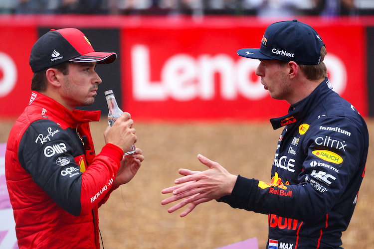 Charles Leclerc und Max Verstappen