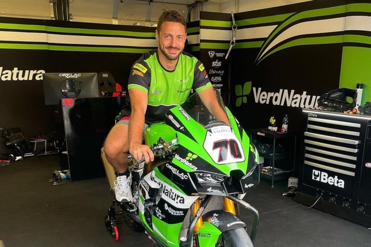 Luca Vitali erstmals auf einer Kawasaki