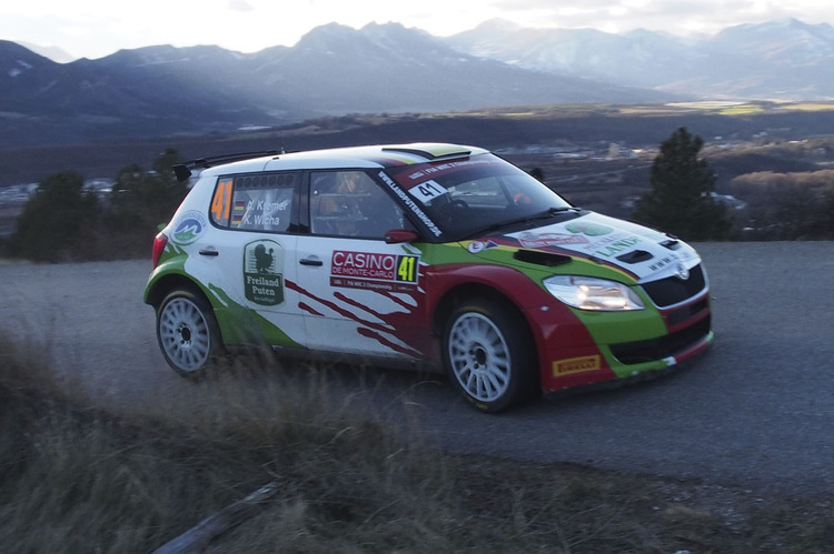 Armin Kremer (Skoda Fabia S2000) verlor am Sonntag noch eine Position, war mit Rang drei in der WRC2 aber mehr als zufrieden 