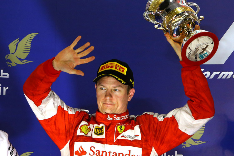 In Bahrain stand Kimi Räikkönen endlich wieder auf dem Podium