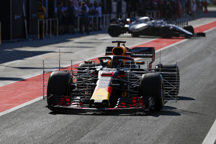 Der Red Bull mit Daniel Ricciardo