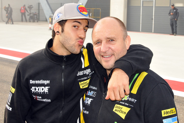 Jesko Raffin mit seinem diesjährigen Teamchef Fred Corminboeuf