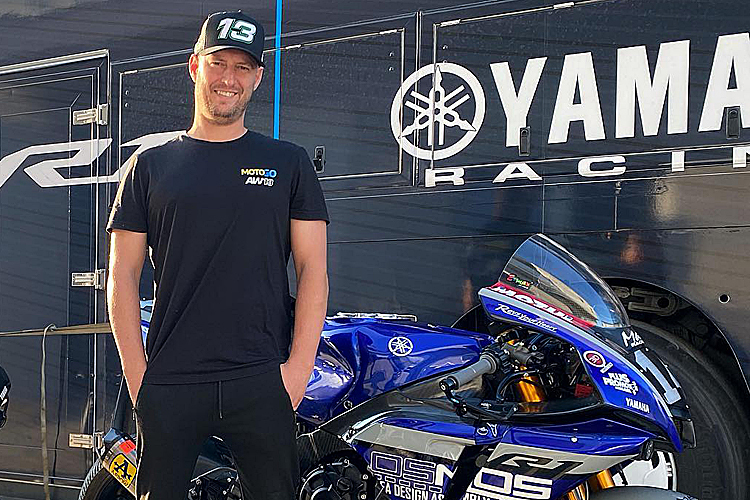 West vor der Yamaha mit der Startnummer 14