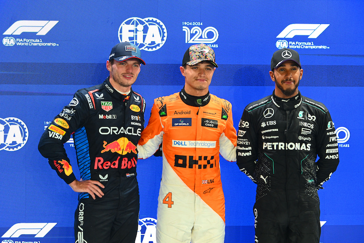 Verstappen, Norris, Hamilton