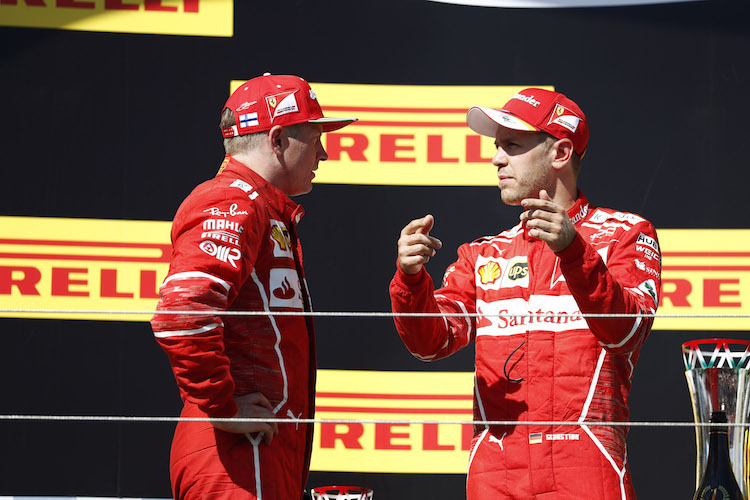 Kimi Räikkönen und Sebastian Vettel