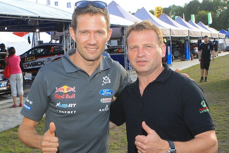 Sébastien Ogier (li.) und Armin Kremer