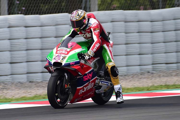 Aleix Espargaró auf der Aprilia RS-GP in Barcelona