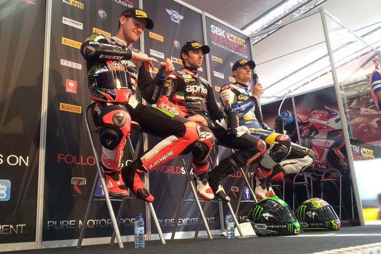 Die Top-3: Sykes, Laverty, Davies (v.l.)