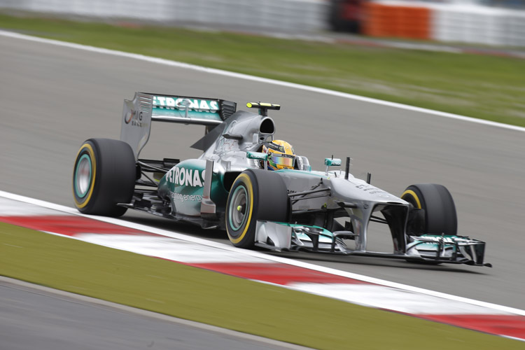 Silberpfeil-Pilot Lewis Hamilton war im Qualifying auf dem Nürburgring der schnellste Mann