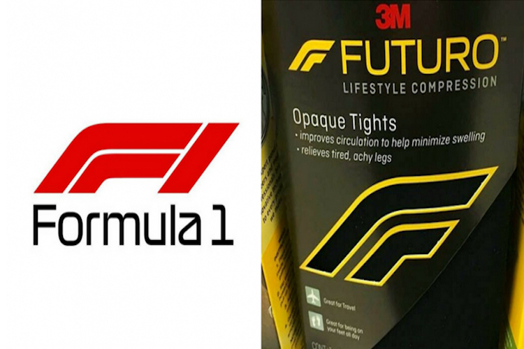 Das Formel-1-Logo und das F der 3M-Marke Futuro