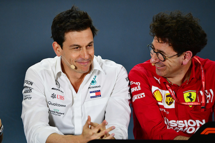 Toto Wolff und Mattia Binotto