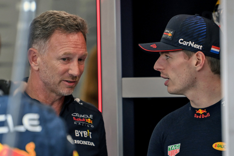 Christian Horner und Max Verstappen