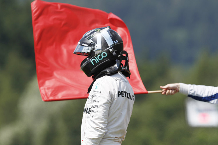 Rote Flagge: Nico Rosberg fiel unverschuldet aus