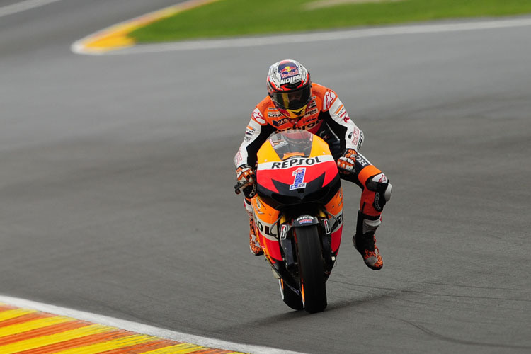 Casey Stoner beim letzten GP in Valencia