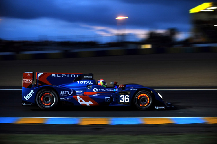 Die Alpine A450 aus der LMP2-Klasse am Mittwochabend