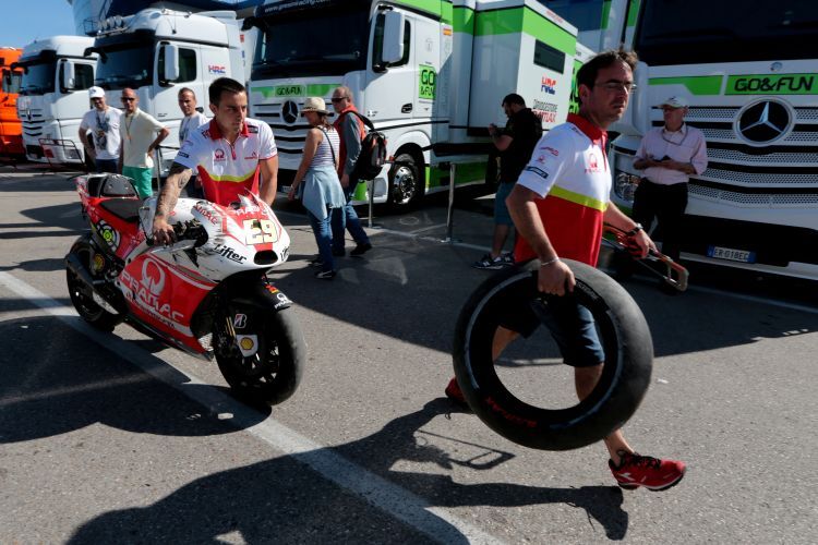 Iannone's gecrashte Ducati
