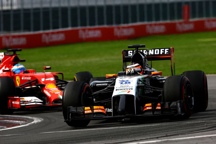 Nico Hülkenberg kann Fernando Alonso hinter sich halten