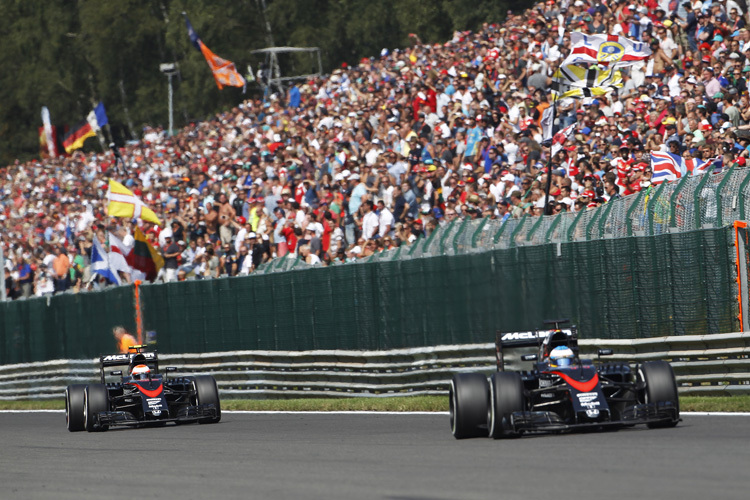 Die McLaren-Honda waren in Belgien schwach