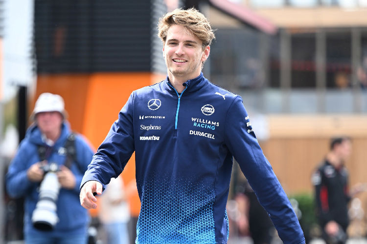 Logan Sargeant zu seiner Formel-1-Zeit im Williams-Dress. Das Team feuerte ihn und ersetzte ihn durch Franco Colapinto