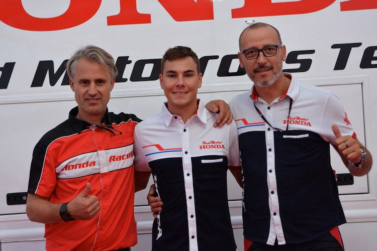 Valentin Guillod startet bereits in Genf auf der Honda CRF450R 