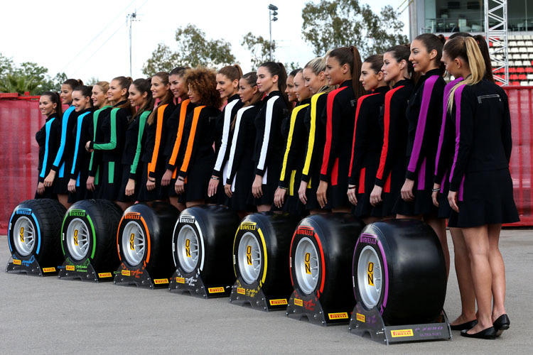 Auf dem Hockenheimring kommen die weiss markierten Medium-Reifen, die weichen Reifen mit dem gelben Band auf der Seitenwand sowie die rot gekennzeichneten superweichen Reifen zum Einsatz