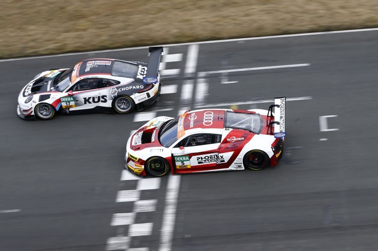 Der Audi R8 LMS vom Team Phoenix holte sich die Pole-Position in Oschersleben