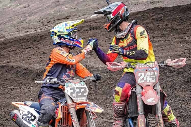 Tony Cairoli (links) und Weltmeister Tim Gajser: Viel Respekt 