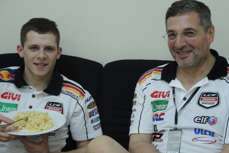 Stefan Bradl mit Trainer Egon Gulich