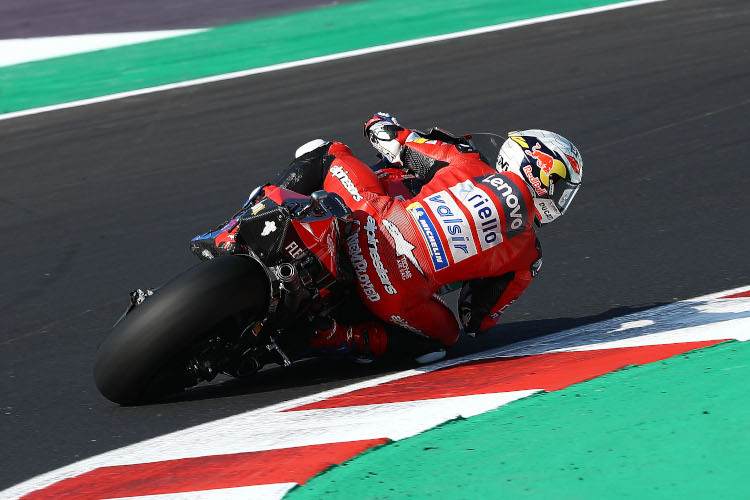 Andrea Dovizioso: Auf der Lederkombi steht in Misano «Unemployed» (zu Deutsch: arbeitslos)