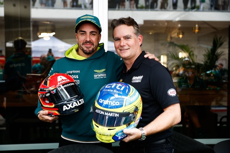 Legenden unter sich: Fernando Alonso und Jeff Gordon