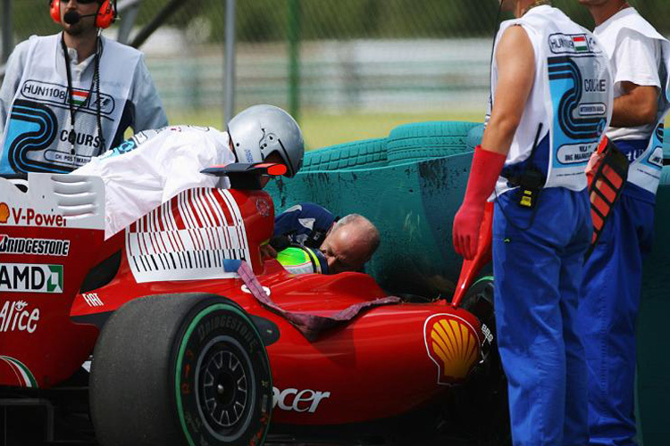 Gary Hartstein am Wagen von Felipe Massa in Ungarn 2009