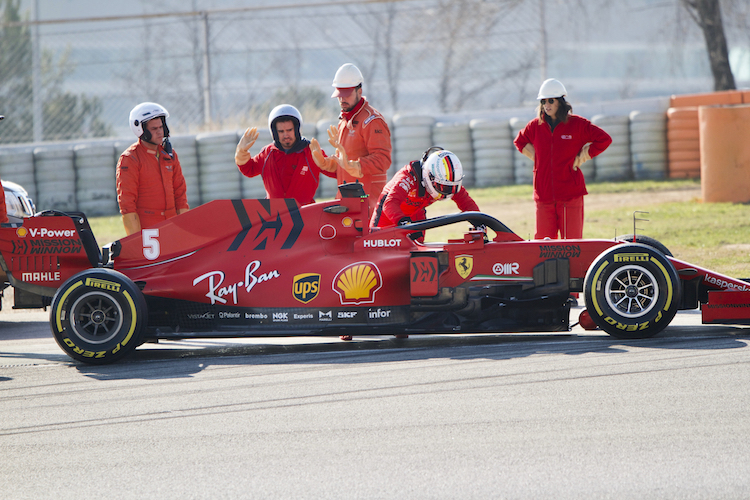 Sebastian Vettel erlebte keinen störungsfreien Tag auf dem Circuit de Barcelona-Catalunya