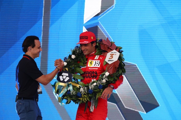 Felipe Massa mit Carlos Sainz in Interlagos