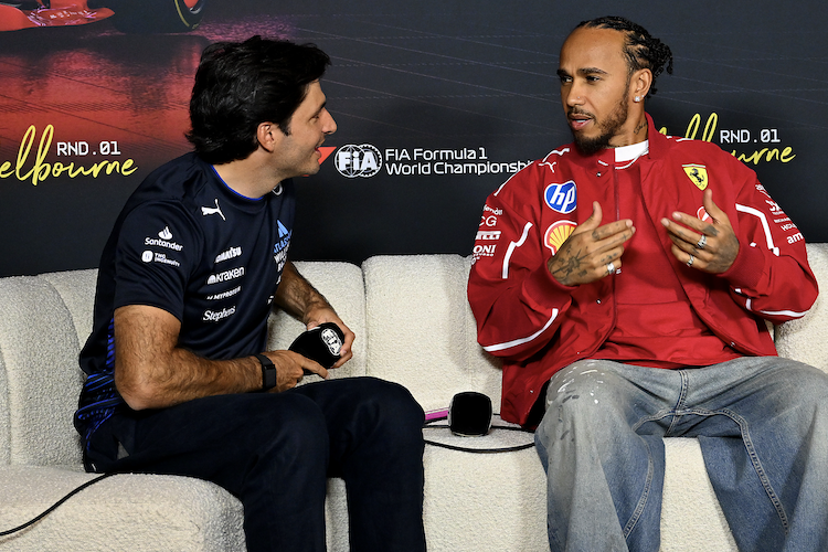 Carlos Sainz und Lewis Hamilton