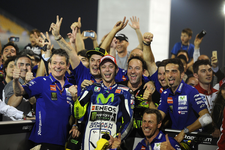 Jubel bei Movistar-Yamaha in Katar