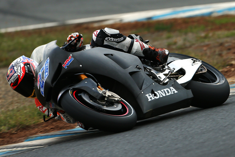 Casey Stoner heute beim Motegi-Tst auf der Honda RCV1000R