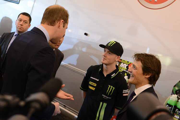 Prinz William und MotoGP-Pilot Bradley Smith