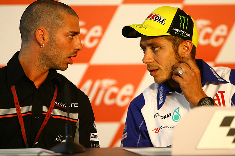 Ein Bild von 2009: Marco Melandri (li.) und Valentino Rossi