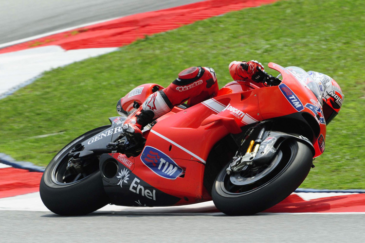 Casey Stoner auf der Ducati
