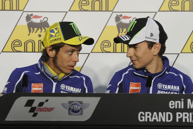 Seit einem halben Jahr fahren Valentino Rossi und Jorge Lorenzo wieder gemeinsam für Yamaha