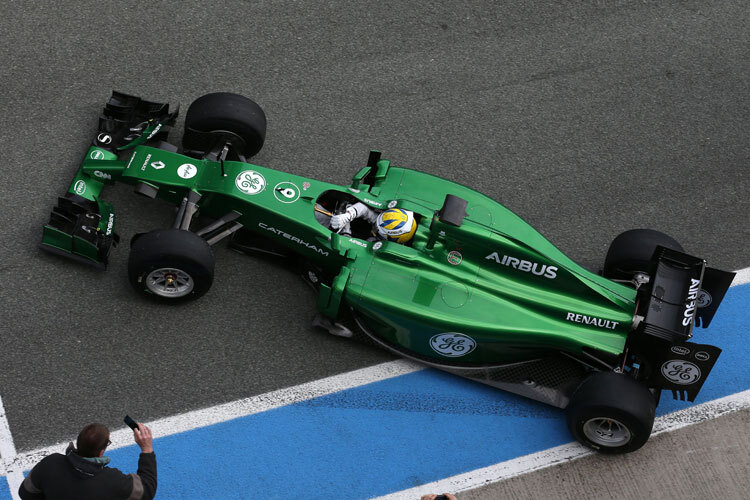 Marcus Ericsson auf dem Weg zu seiner ersten Runde als Formel-1-Pilot