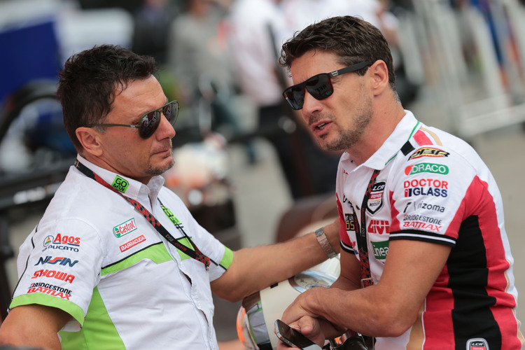 Verärgert: Die Teambesitzer Fausto Gresini und Lucio Cecchinello